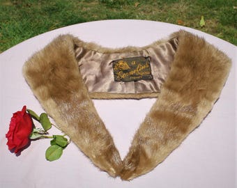 Australian Brown Fox Fur Collar or Small Stole - 1950's Cornelius of Sydney
