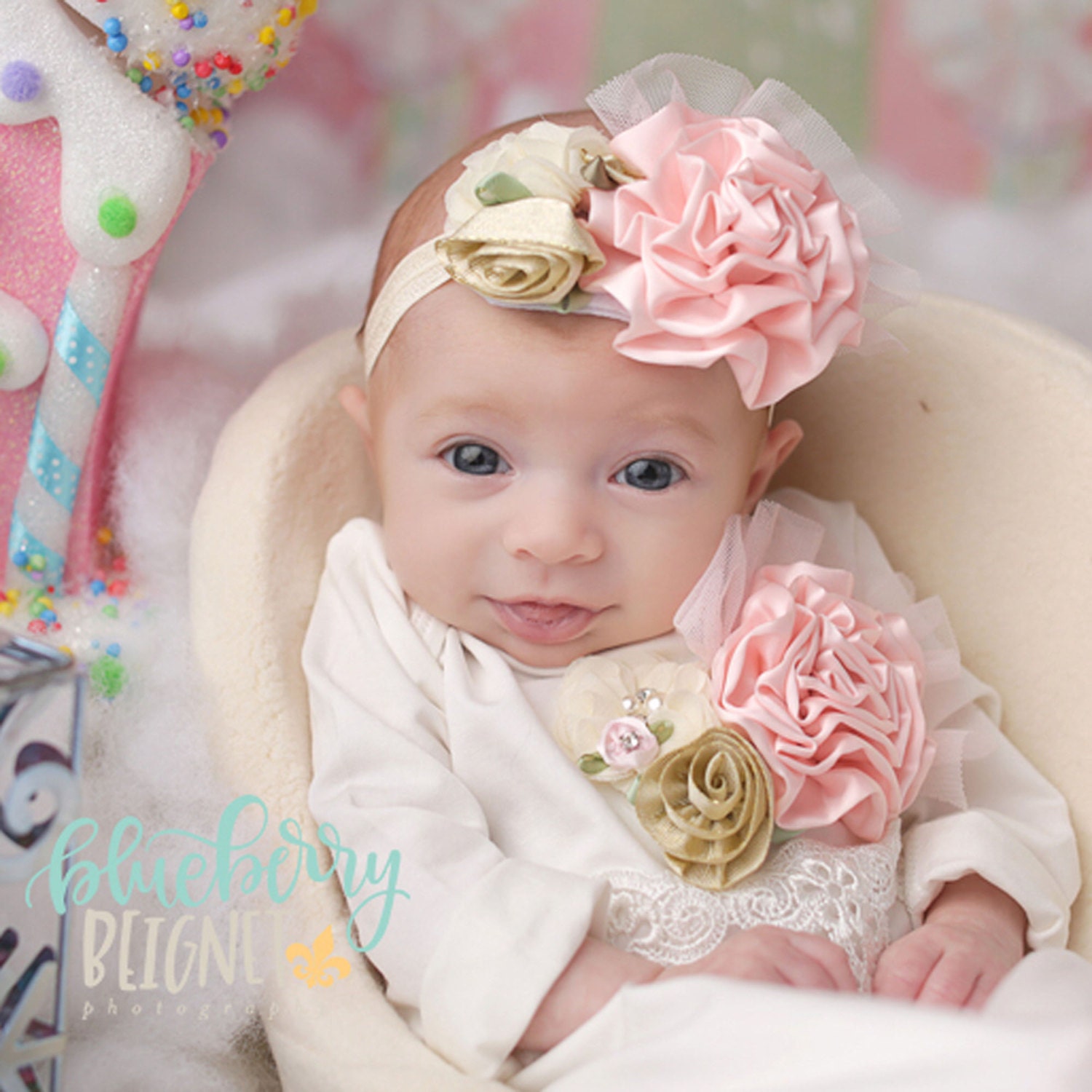 Baby Girl Coming Home Outfit, Newborn Girl Gown, Ivory ...