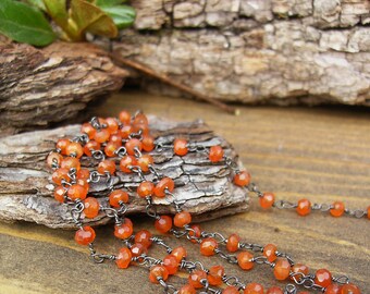 Carnelian Eyeglass Chain, Delicate Gemstone and Silver Reading Glasses Chain, Orange Beaded Chain Eye Glass Holder, Sunglasses Accessory