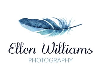 Watercolor Premade Logo Design | Photography Logo | Calligraphy Logo | Customized logo with your own name and tagline