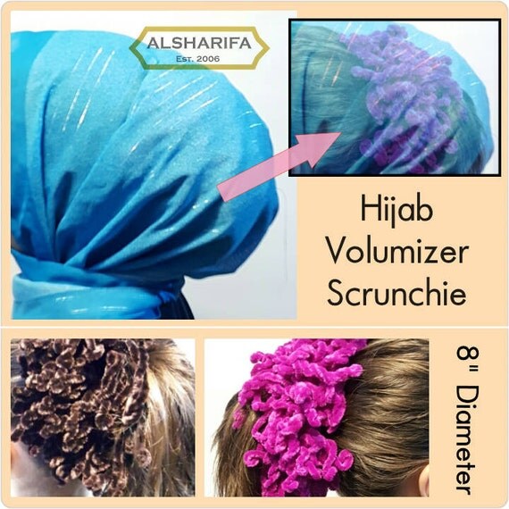Large Hijab Scrunchie Hijab Tichel Volumizer Handmade Flower