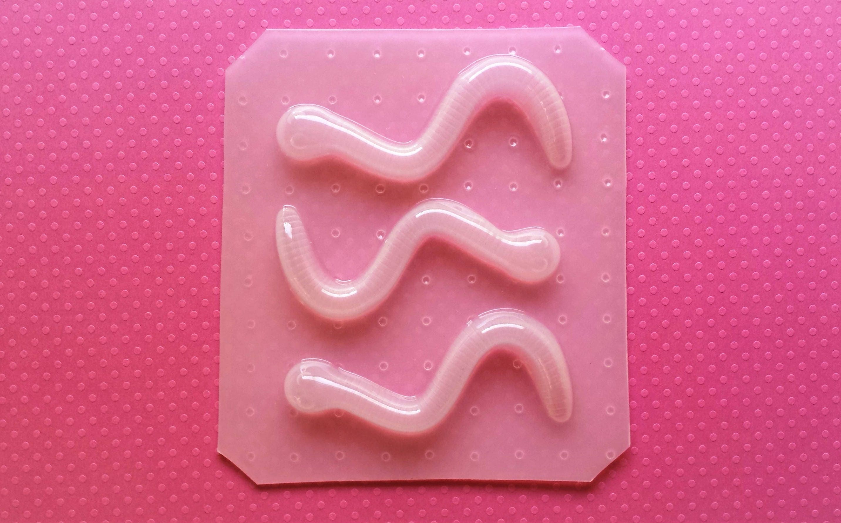 Gummy Worm Mold Candy Worm Mold Plastic Worm Mold Resin