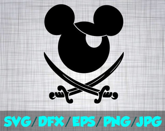 Mickey Pirate SVG Disney Iron On Decal Cutting File Clipart