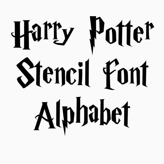 Harry Potter stencil font full alphabet letters up to 4 INCH