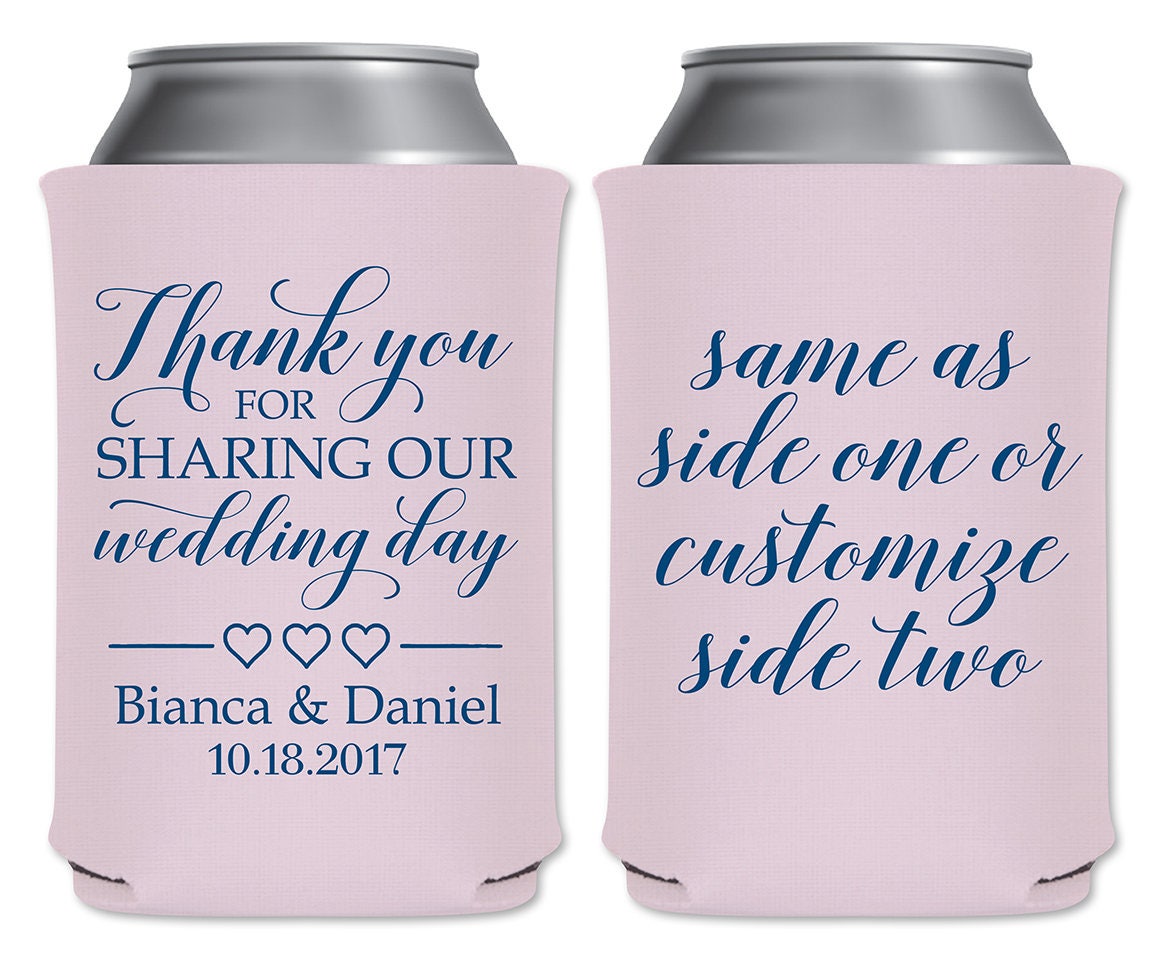 Wedding Can Coolers Beverage Insulator Personalized Wedding