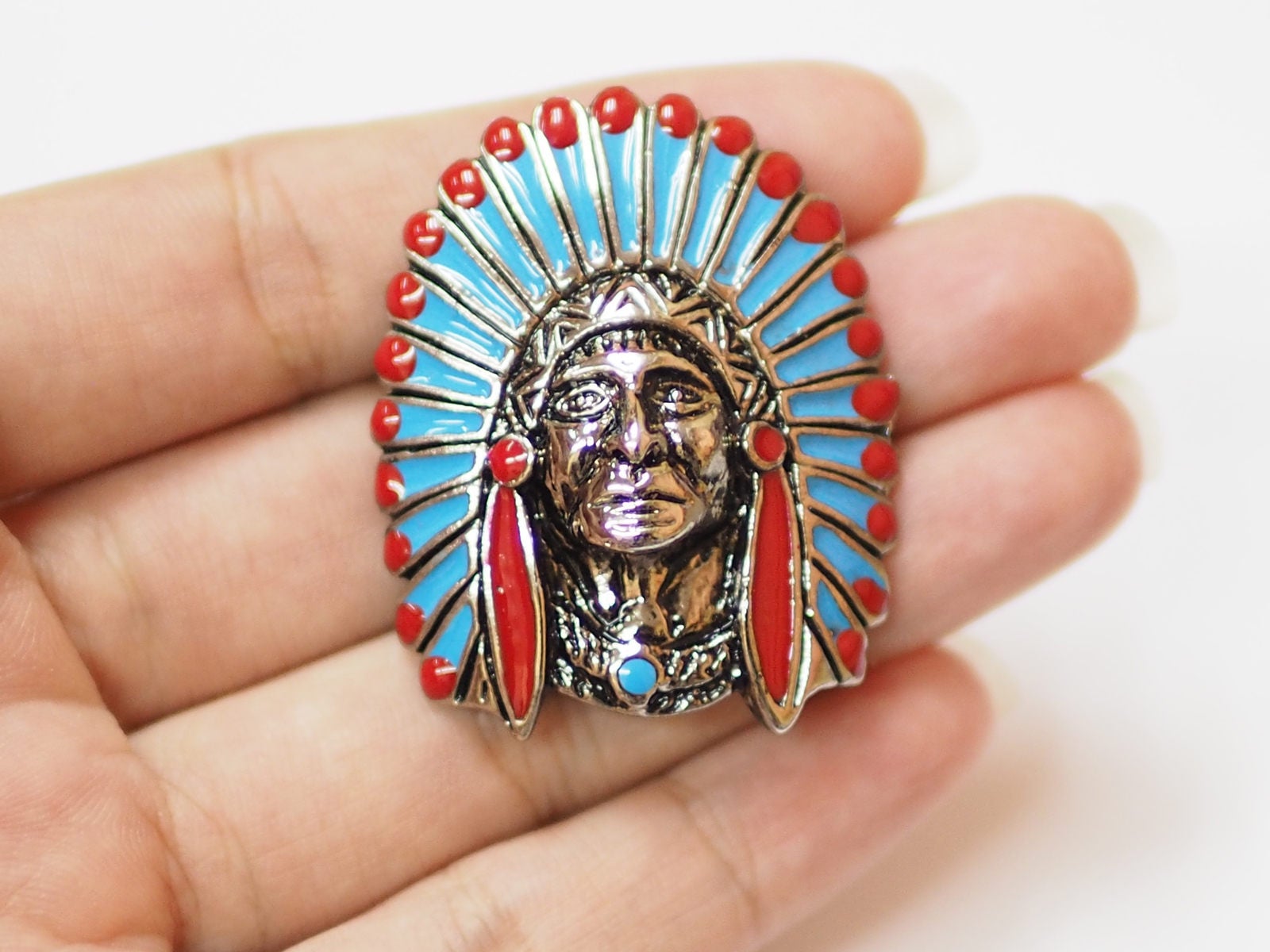 Indian Head Studs Screwback Leathercraft Decorations
