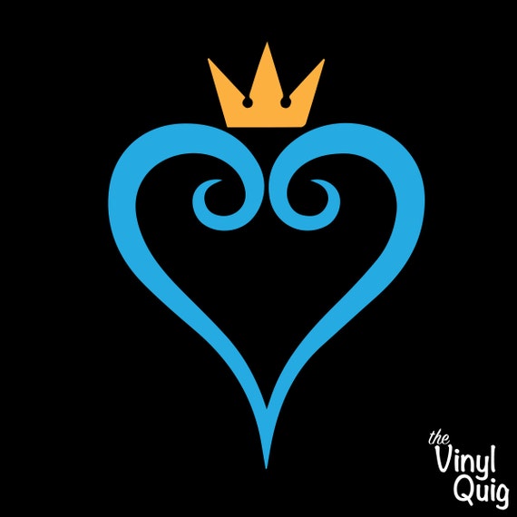 Kingdom Hearts 1 or 2 color Logo Vinyl Sticker inspired by