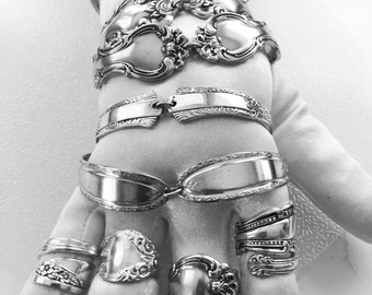 Spoon Rings "Choose A Pattern For Any Ring Style Swirl Or Round