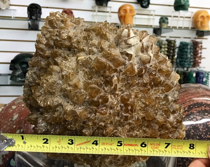 Dogtooth Calcite 7" x 7" x 6" from California-Healing Crystals \ Reiki \ Healing Stone \ Mineral Collection \ Stellar Beam Calcite \ Calcite