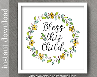 Nursery Printable, nursery decor, nursery wall art, colorful nursery, baby quote, baby room decor, nursery print, baby print, religious baby