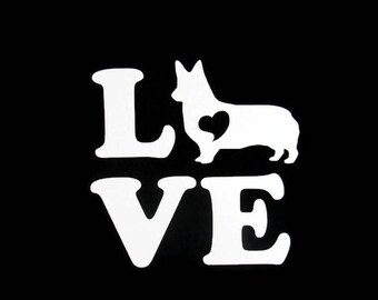 Corgi Vinyl Decal, Corgi Sticker, Welsh Corgi Decal, Pembroke Welsh Corgi, Corgi Window Decal, Corgi Phone Decal, Water Bottle Decal