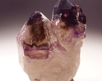 Smoky Amethyst Elestial Quartz Crystal Specimen, Brandberg Goboboseb Namibia