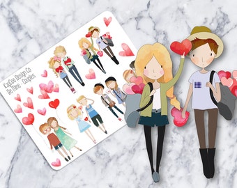 Be Mine / Valentine's Day Deco / Cute Couples / Planner Stickers / Scrapbook / Fits Erin Condren Vertical & MAMBI / Kikki K / FiloFax