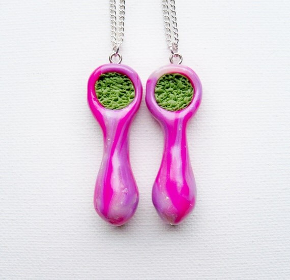 Best Friends Weed Pipe Necklaces Swirl by TwentyAfterFourStore
