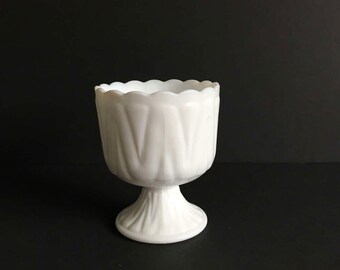 Vintage Milk glass planter, vintage milk glass bowl, milk glass vase, compote, small milk glass compote, milkglass planter, milkglass bowl