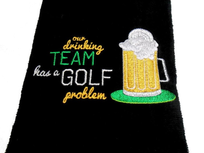 golf towel funny personalize golfer gift for him