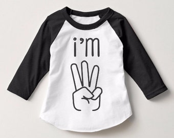 Toddler 3 Year Old Birthday Shirt Gift Shirt Unisex Cute Shirt Gift For Baby