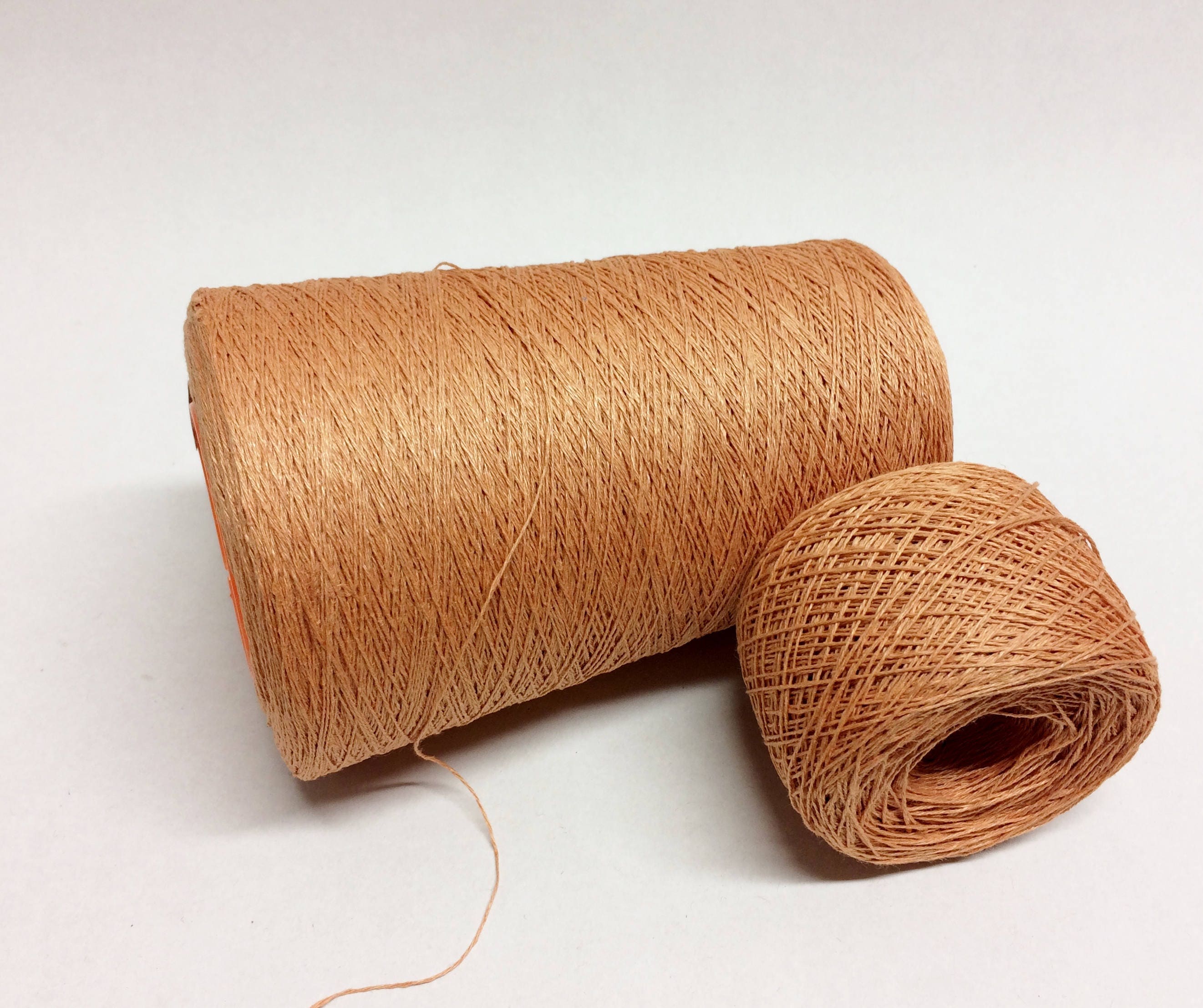100g 100% natural linen yarn 3ply linen thread beige brown