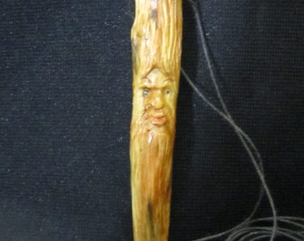 Jewelry Wood Spirit necklace Carving Pendant Wood Carving OOAK Robert Raikes Original