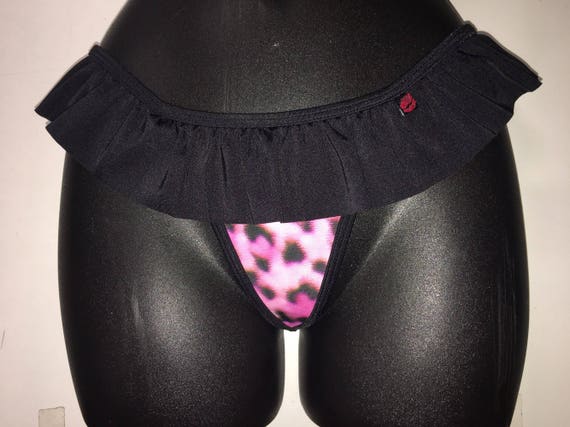 SALE #maneaterSTYLE *** MissManeater CHEATER frill skirt T-bar boutique bikini pant *** THONG cut!