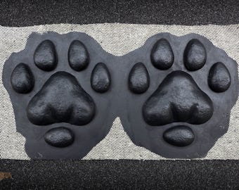 Fursuit silicone paw pads, big cat lion tiger in black