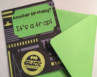 Star Wars birthday card with quote