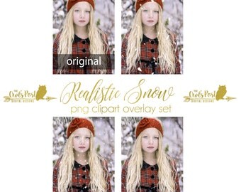 Realistic Snow Digital Overlays | Snow Clipart PNGs | Snow Photoshop Overlays | Set of 10 Snow Overlays | Snow Clipart | Winter Clipart PNG