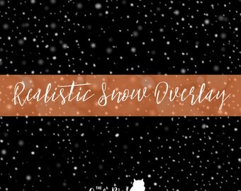 Realistic Snow Photo Overlay | 12x12 in, 300 dpi PNG with Transparent Background | Photoshop Overlay | Great for design, invites, and more!|