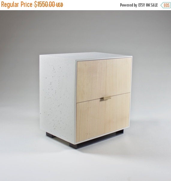 Holiday Sale Hanks Modern Concrete Nightstand and by CrumpandKwash