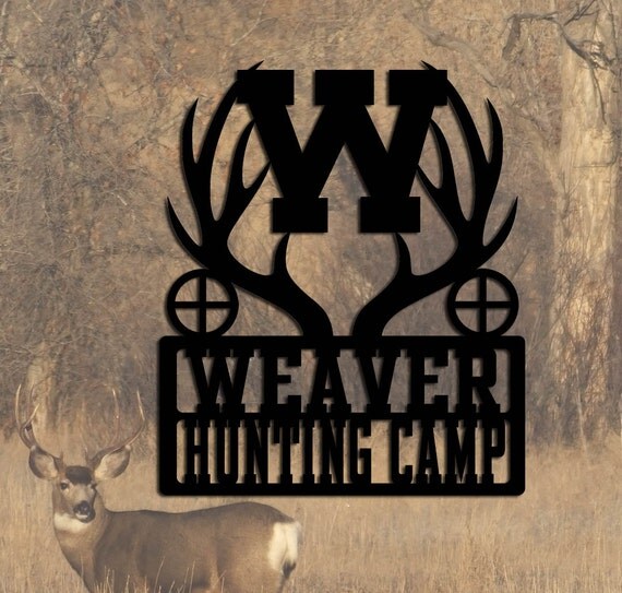 Hunting Camp Personalized Metal Sign Deer Camp Metal Art