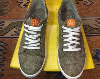 HEMP SHOES Sneakers + Gift - Hemp socks! / Natural non-dyed Organic Hemp/ Men Vegan Organic shoes/ hemp socks