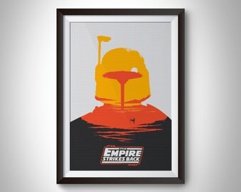 Star Wars Cross Stitch Pattern, Star Wars Episode Five Cross Stitch Pattern, Poster Cross Stitch Pattern, PDF Format, Instant Download