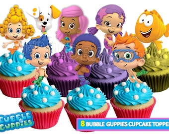 Bubble Guppies Cupcake toppers/ Bubble guppies Printables/ Bubble Guppies Cake Toppers/ Instant Download/ You Print 60% OFF