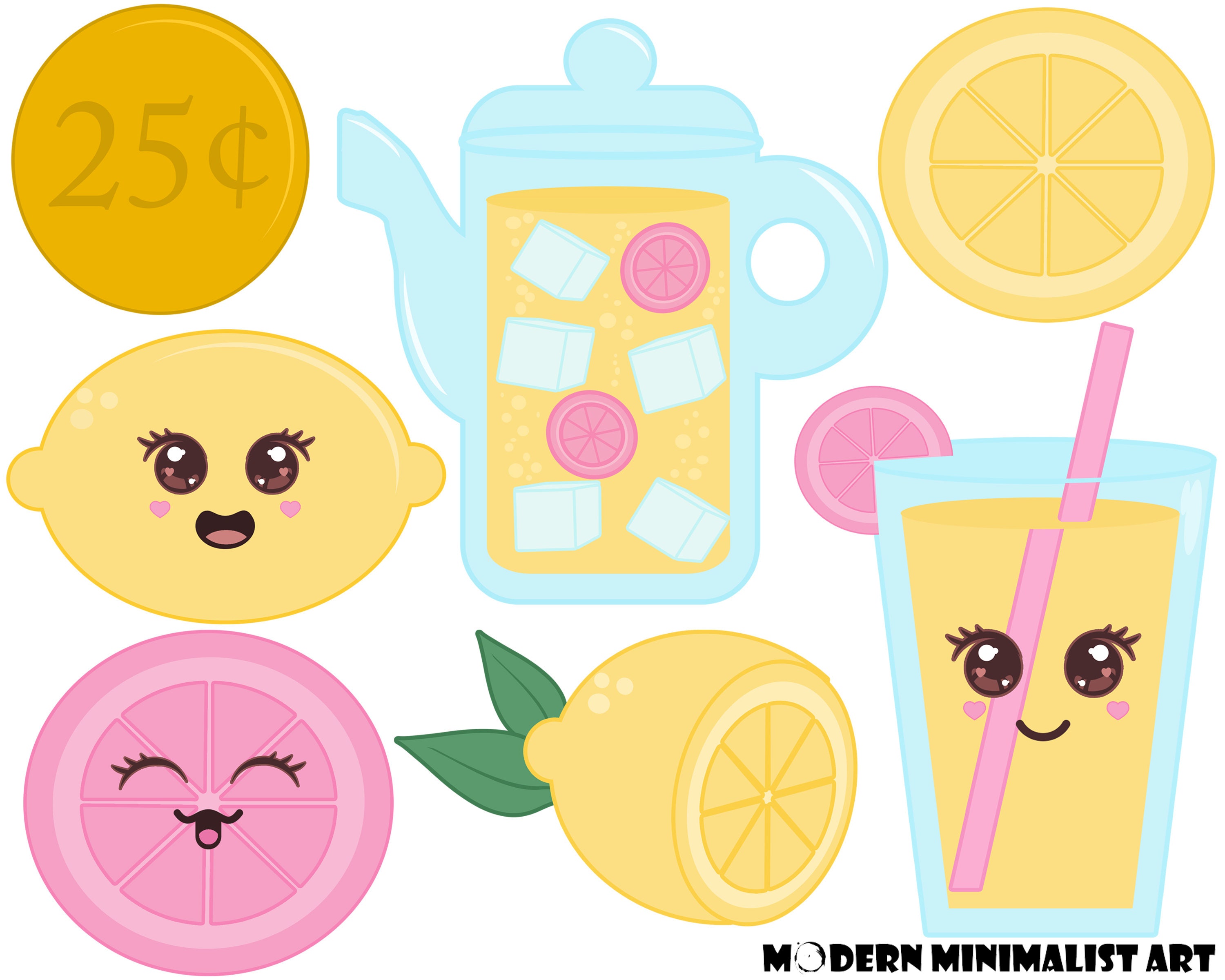 Cute Lemonade Clipart Yellow And Pink 7 Png Images 9178