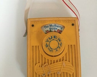 Spieluhr The Mulberry bush Pocket Radio Fisher Price vintage retro 70er