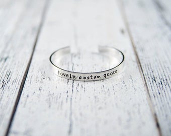 Custom bracelet, personalized cuff, cuff bracelet, quote bracelet, quote bracelet cuff, custom quote cuff, name bracelet, mothers day gift