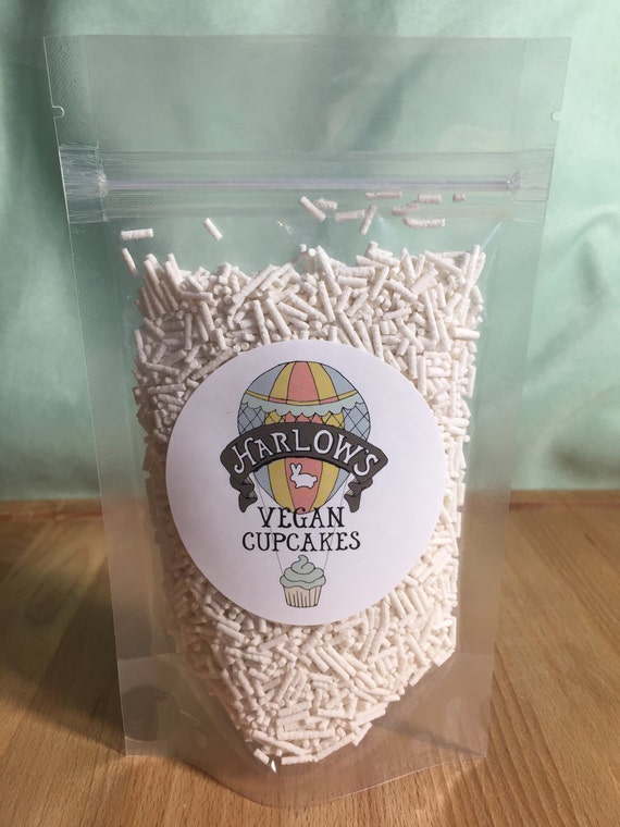 White Vegan Sprinkles Organic Sprinkles PlantBased