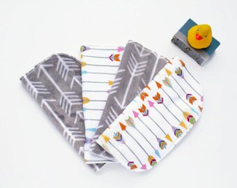 Baby Washcloths - New Mom Gift Basket - Face Cloth - Cloth Minky Wipes - Baby Shower Gift - Essential Baby Gift - Cotton Washcloths