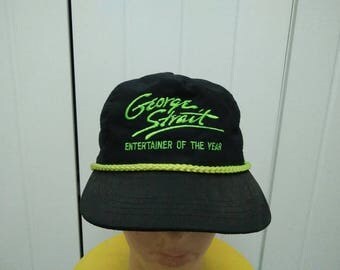 Rare Vintage GEORGE STRAIT Entertainer Of The Year Spell Out Cap Hat Free size fit all