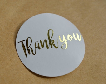 Custom Stickers Product Labels Simple Thank You Wedding Favors Stickers Gift Wrapping Envelope Sticker Packaging Foil Stickers