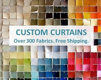 Custom Curtains: FREE Shipping, Fully Lined, Handstitched - Window Curtains, Made to Measure Drapes, Window Panels