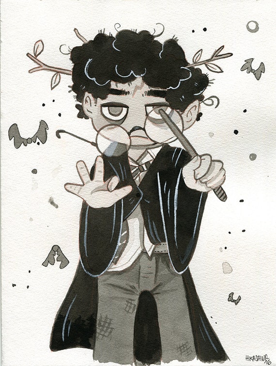 Original art Inktober 2016 Day 30 Zombie Harry Potter