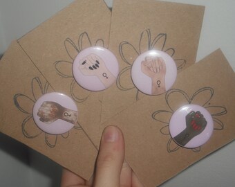 Feminist Pin Badges Gift / Feminist Button Badge / Girl Power Pin