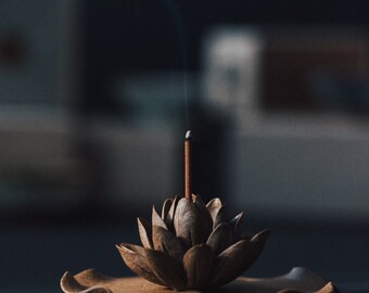 Summer: Incense holder - Modern Home Decor - Zen Art Pottery - Incense Holder - Meditation Yoga - Lotus Bloom Incense Burner