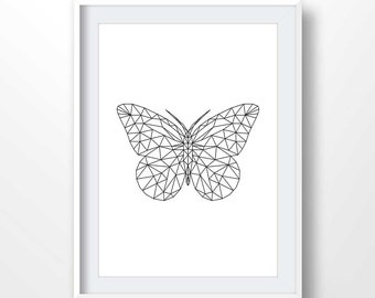 Geometric butterfly | Etsy