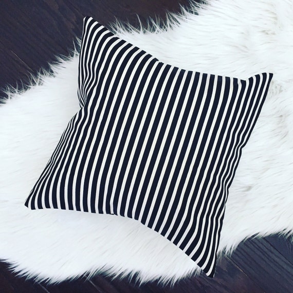 Items similar to Black and White Striped pillow cover on Etsy