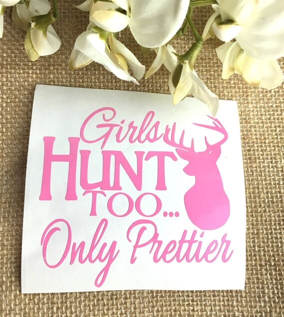 Items similar to Girl hunting decal, Hunting decal, Girl car decal