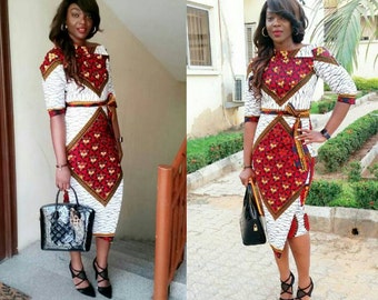 African Clothing,African Dress,Ankara dress, Multicolored dress, African fashion, African print dress, Sunday Wear, cute dress