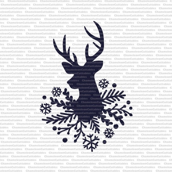 Download Christmas deer 2 svg cut file decal vector winter