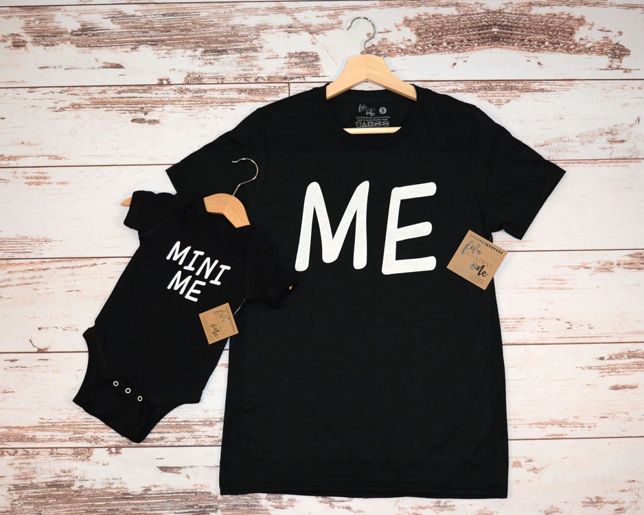 Me + Mini Me Dad T-shirt Onsie/Body Suit Combo, Father Son Tshirt combo Baby Shower Gift, Newborn Gift, Graphic Tshirt, Fun daddy son shirt